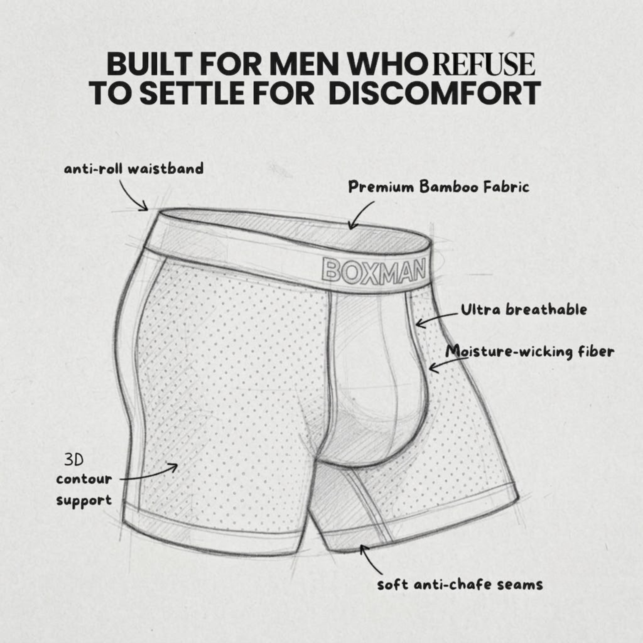 Premium Bamboo Boxers 1.0 | 2-Pack + Get 3 FREE